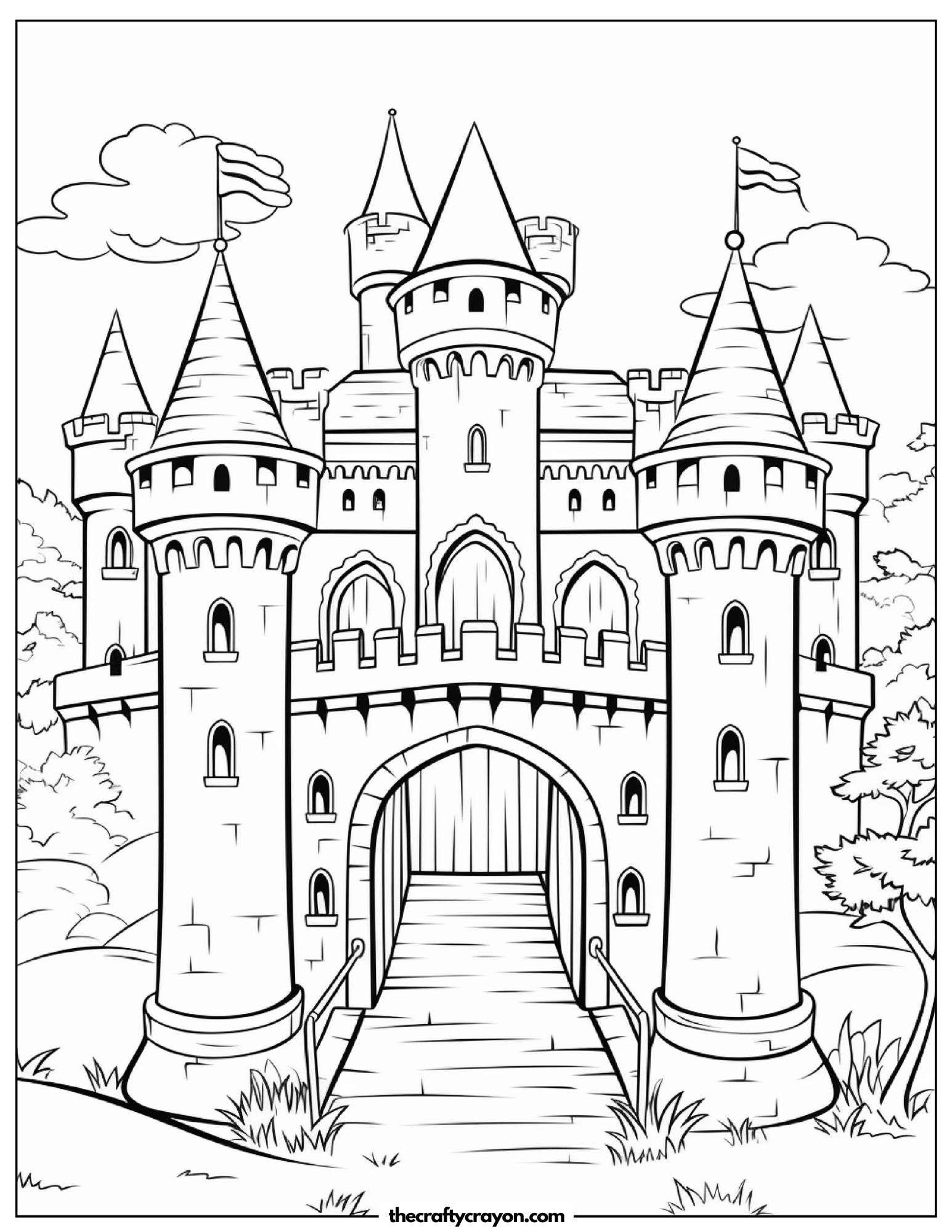 Medieval Castle With Drawbridge