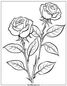 Roses Coloring Pages (Free Printable PDFs)