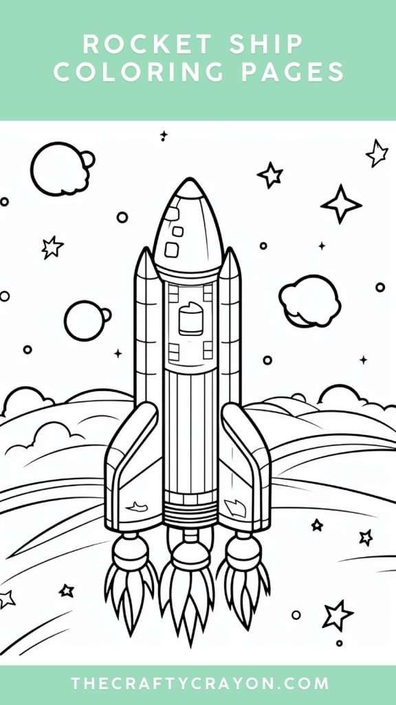 Rocket Ship Color Pages