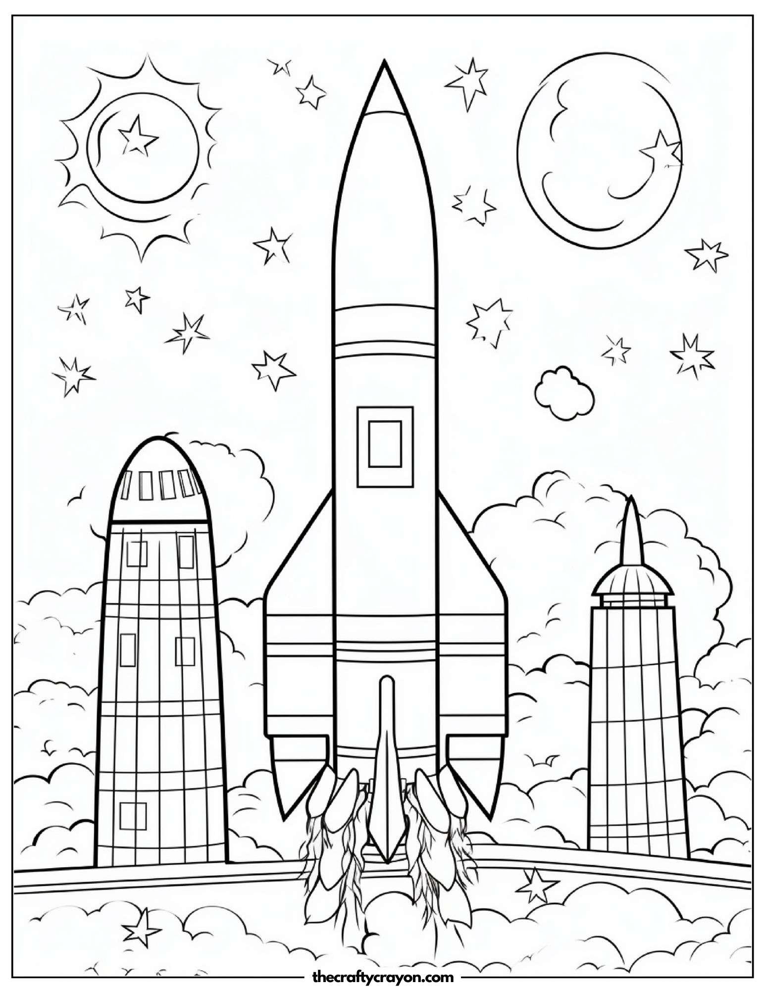 Rocket Ship in Outer Space