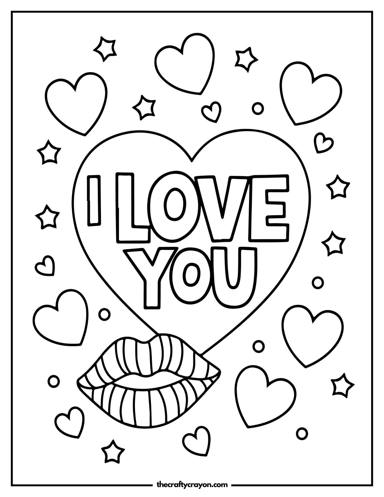 Romantic Heart And Lips Art