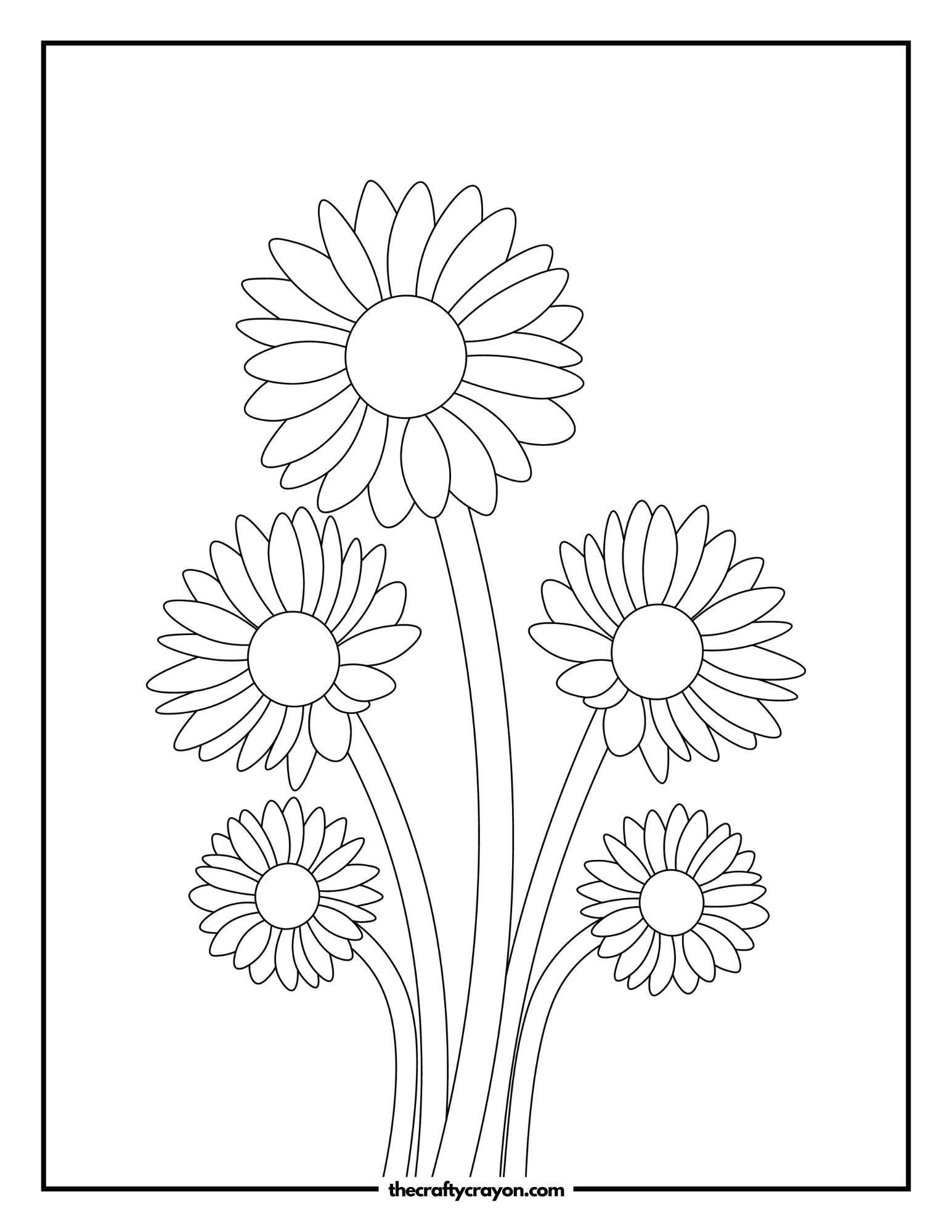 Simple Bouquet of Sunflowers