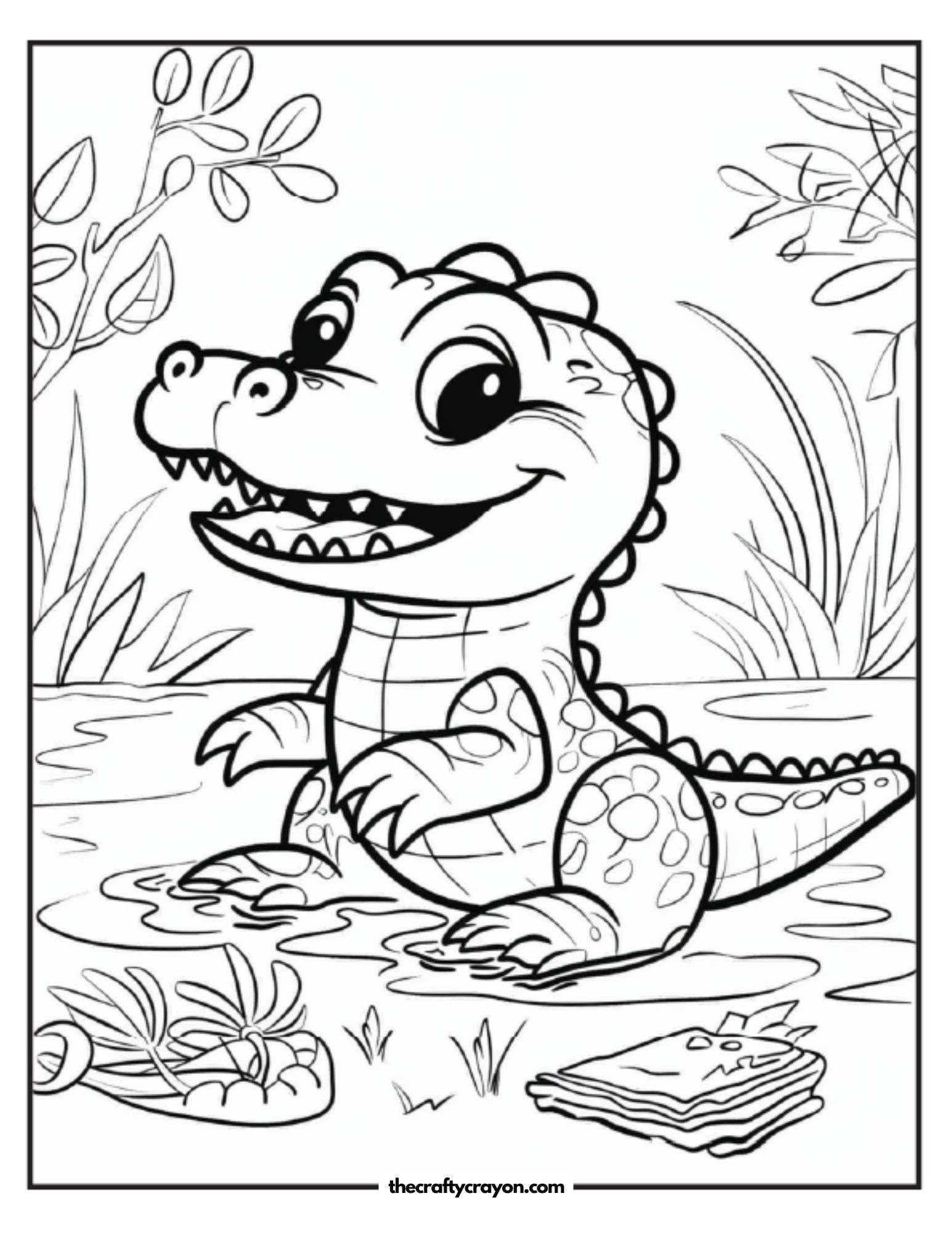 Smiling Crocodile In A River