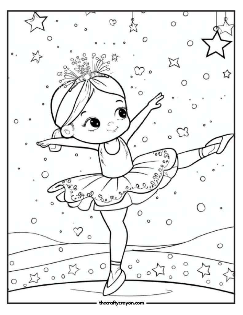 Ballerina Coloring Pages (Free Printable PDFs)