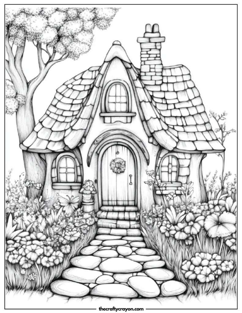 Fairy Garden Coloring Pages (Free Printable PDFs)