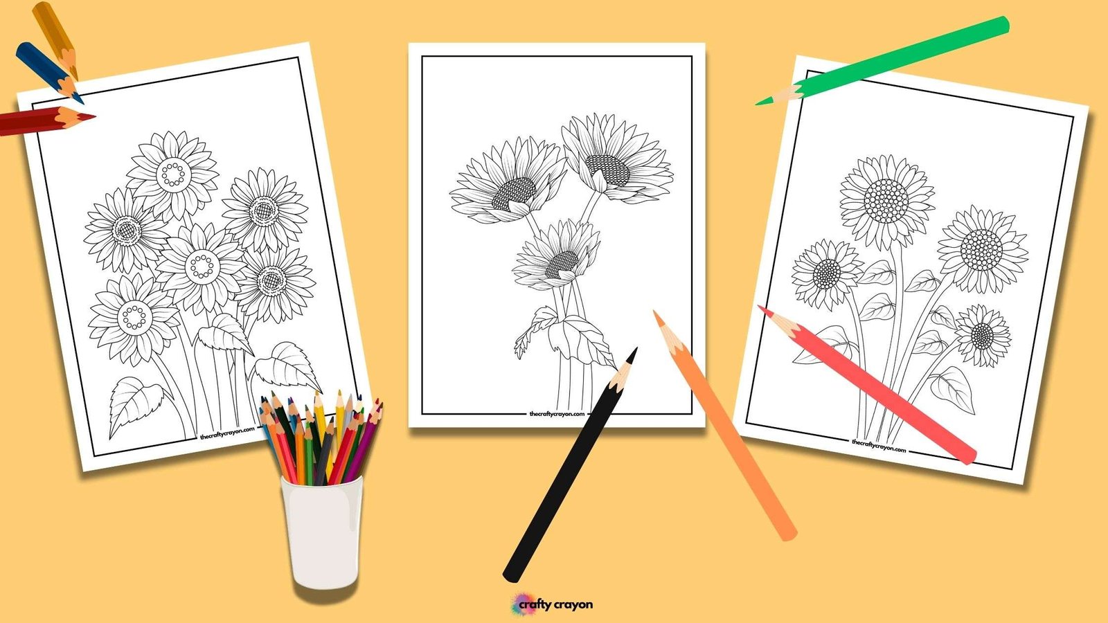 Sunflower Coloring Pages