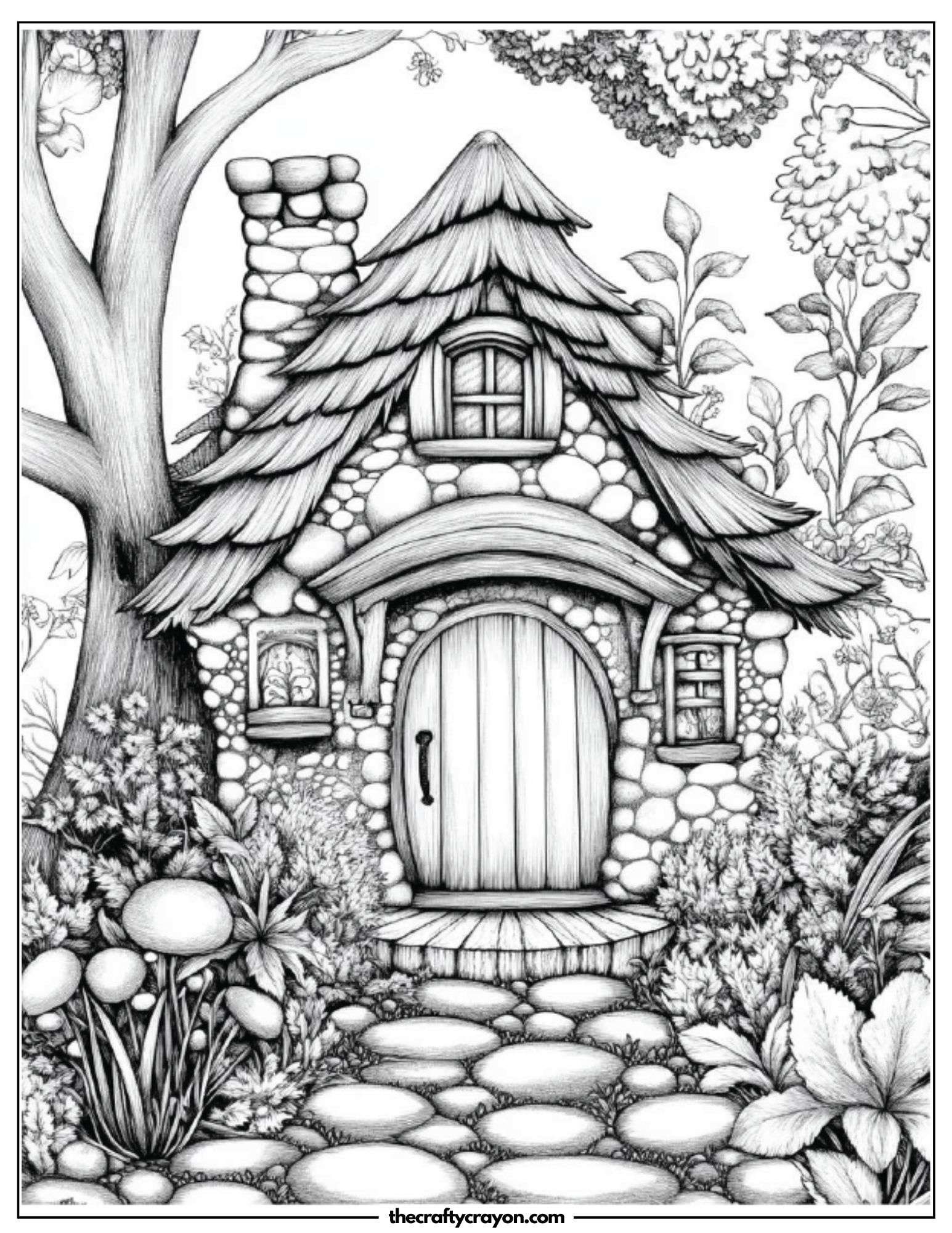 Tranquil Forest Fairy Home with Wildflowers