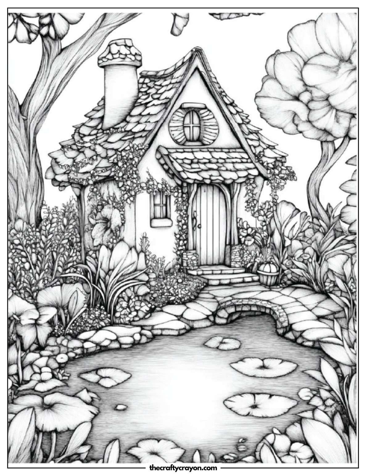Fairy Garden Coloring Pages (Free Printable PDFs)