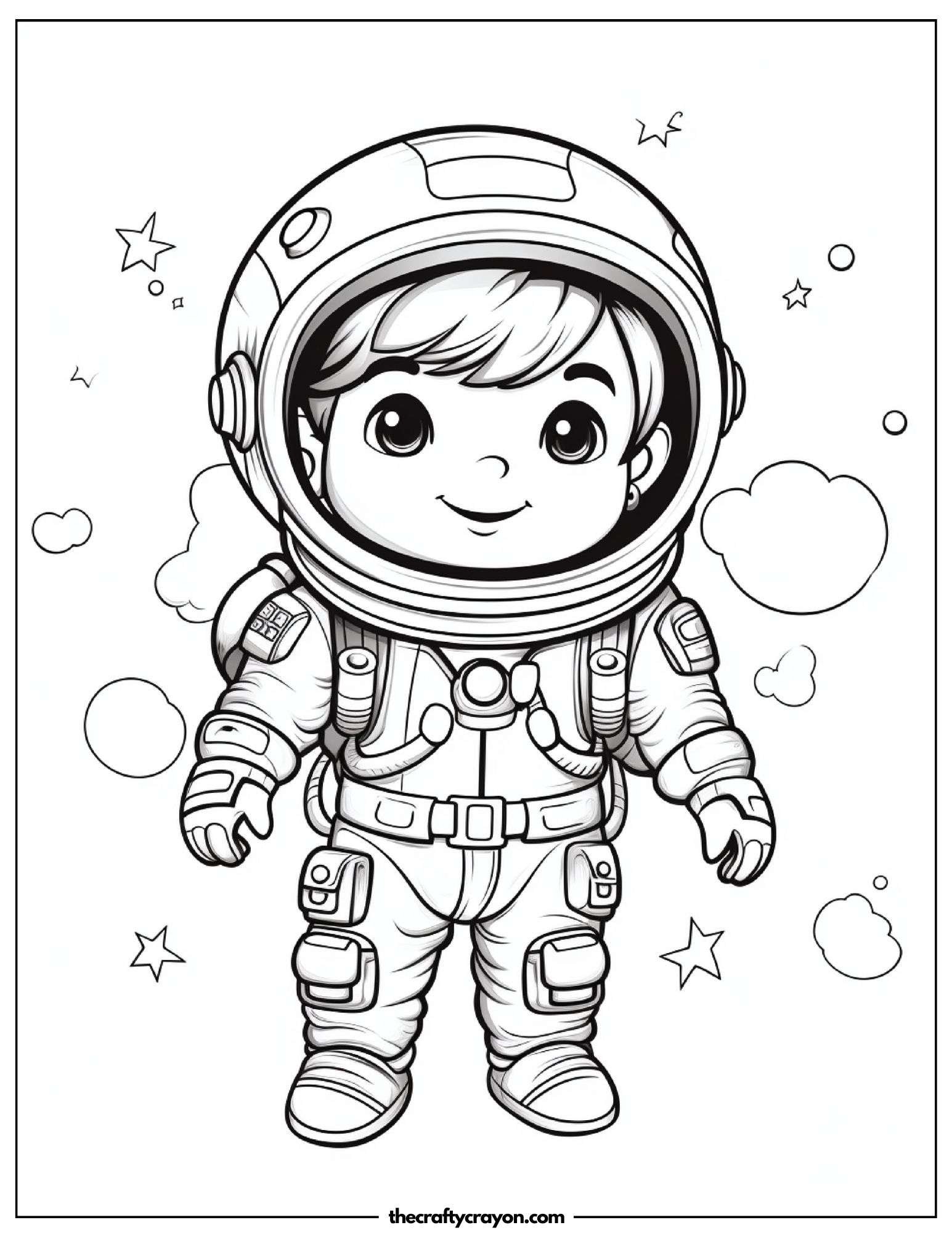 Young Astronaut Smiling Bright