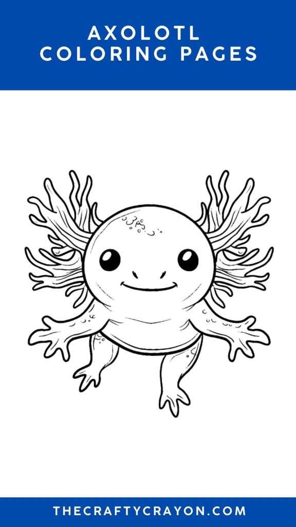 axolotl coloring sheet