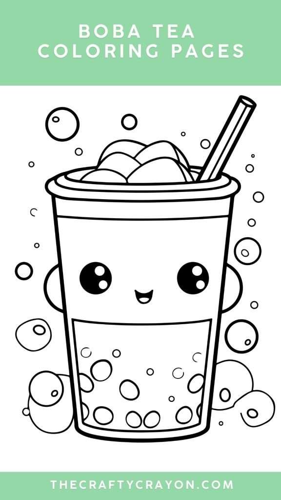 boba tea coloring sheet boba tea coloring sheet