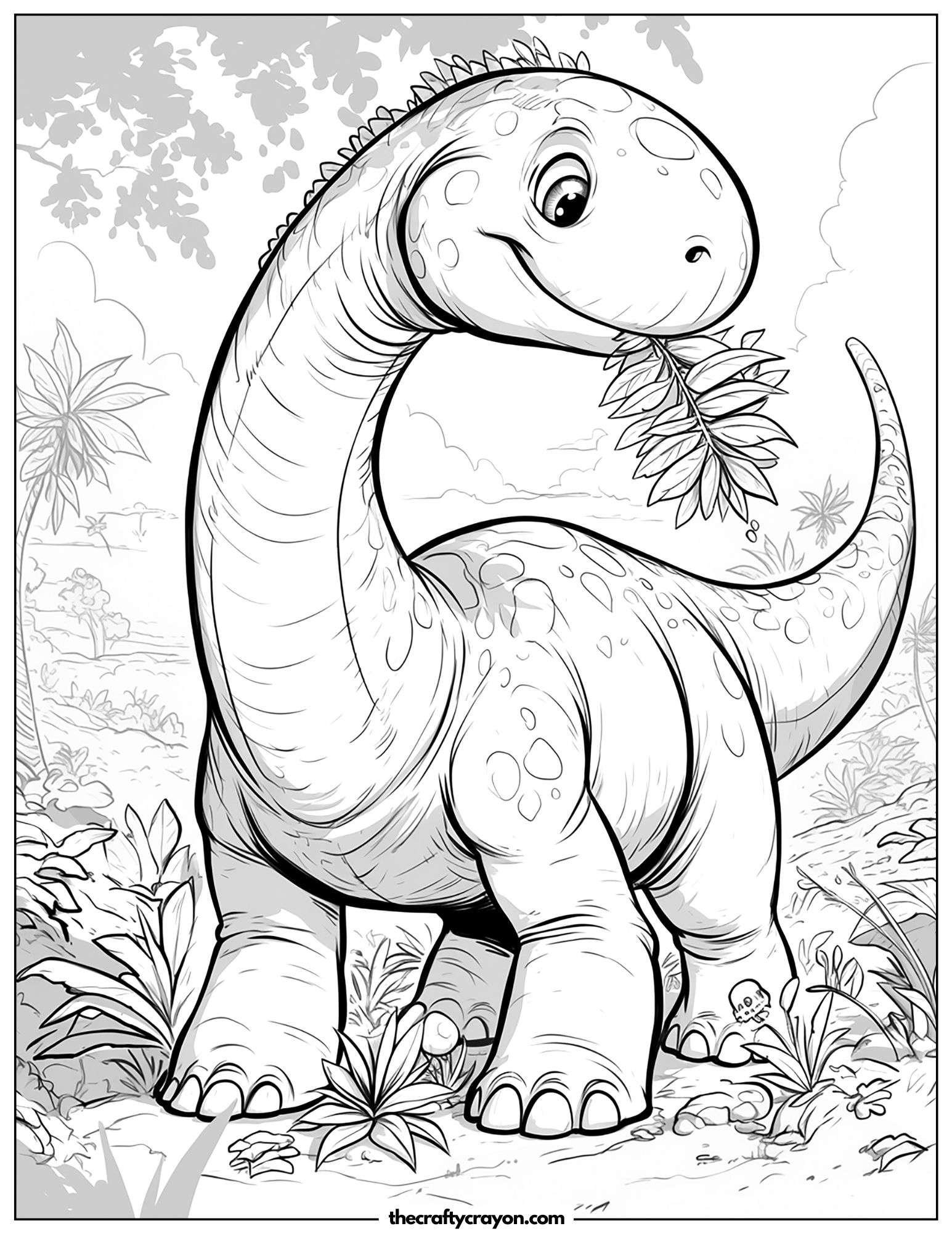 Brachiosaurus Eating Leaves