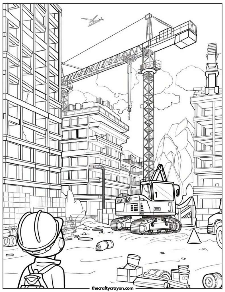 Construction Coloring Pages (Free Printable PDFs)