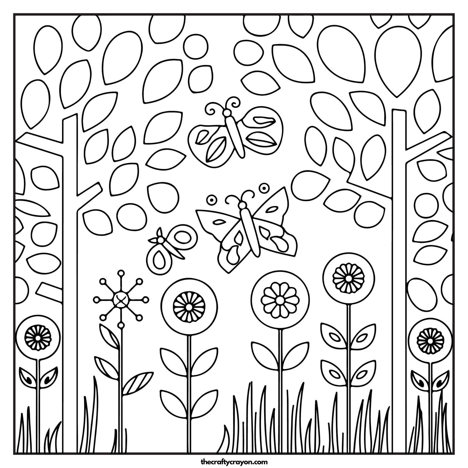 Butterflies Flying Over A Flower Field