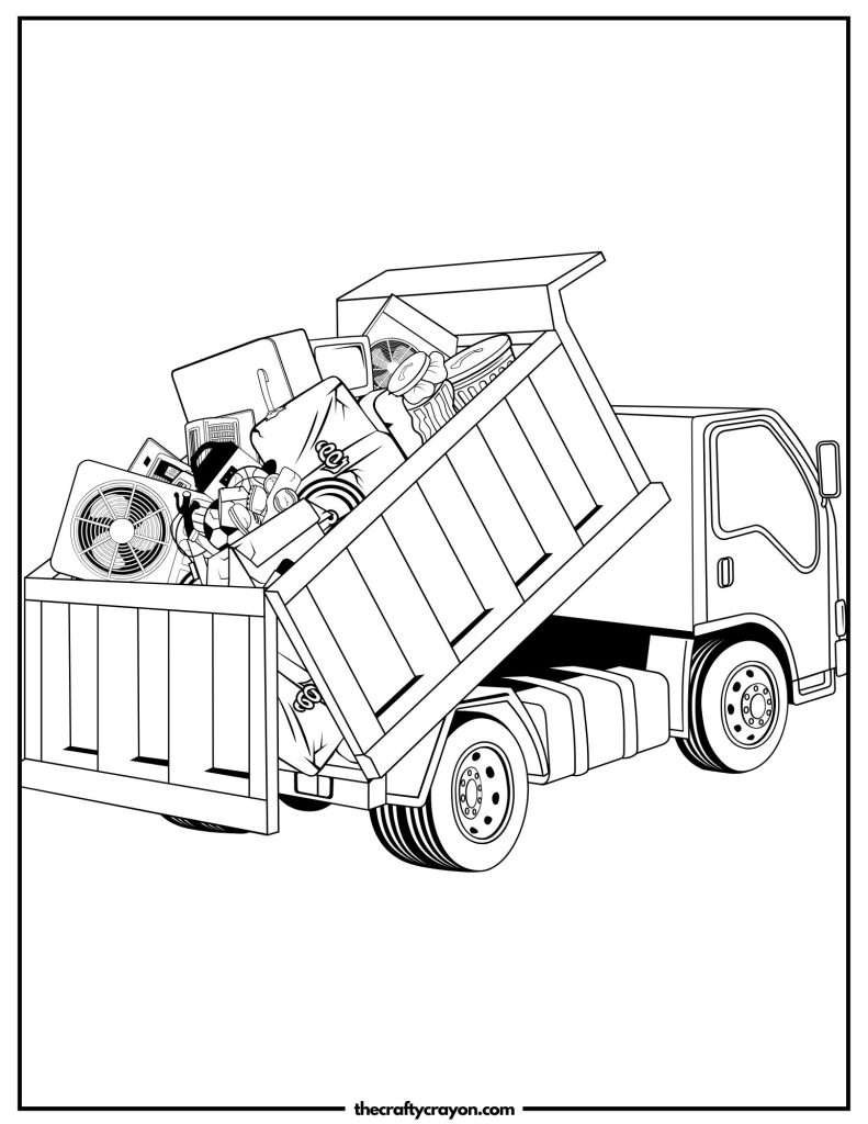 Garbage Truck Coloring Pages (Free Printable PDFs)
