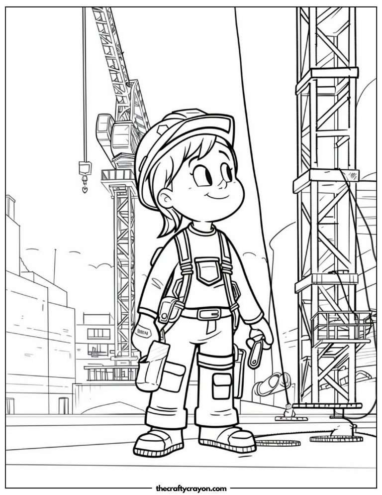Construction Coloring Pages (Free Printable PDFs)