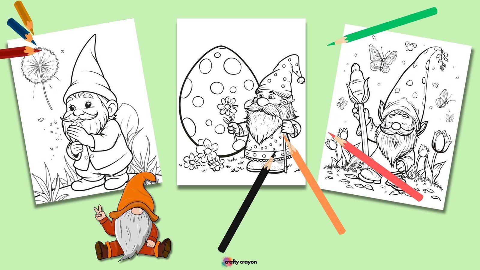 Gnome Coloring Pages
