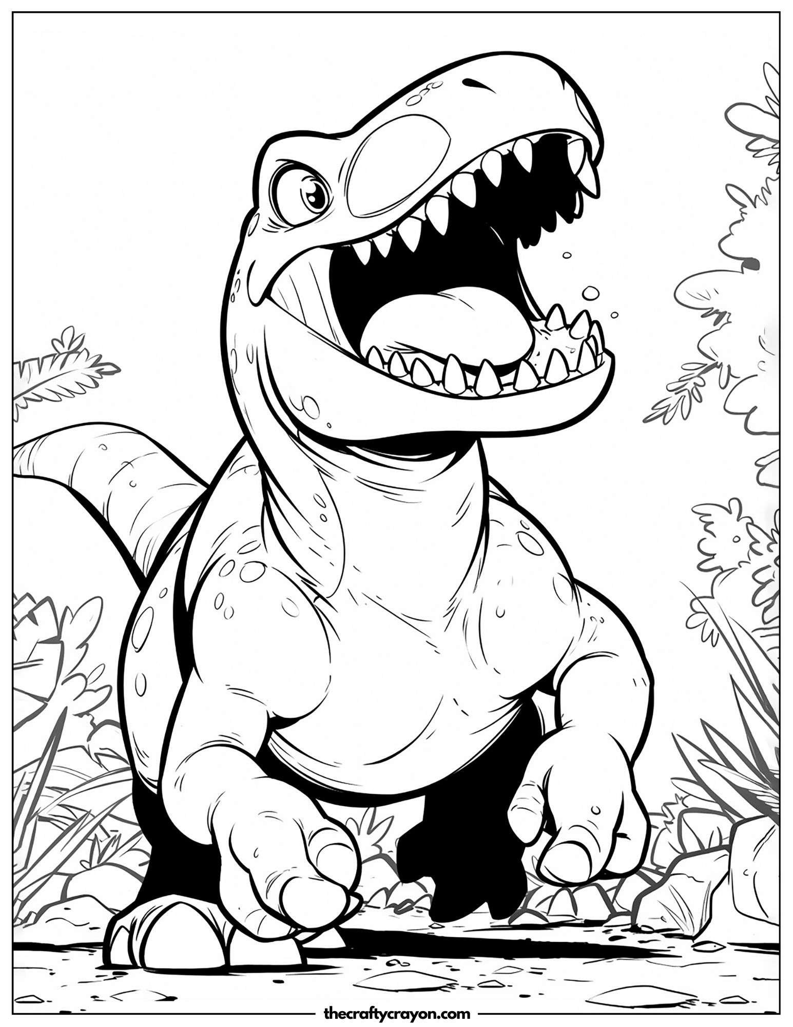 T Rex Roaring In The Jungle