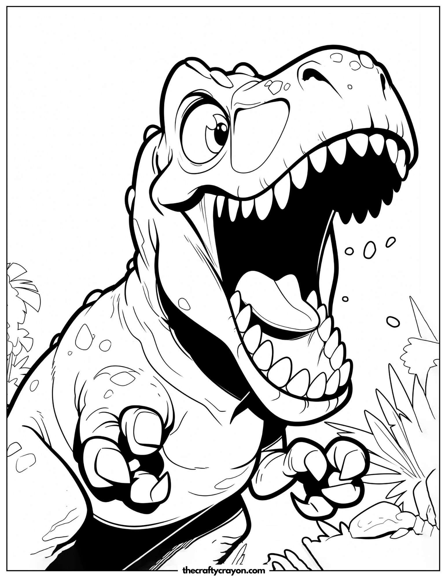 T Rex Showing Sharp Claws