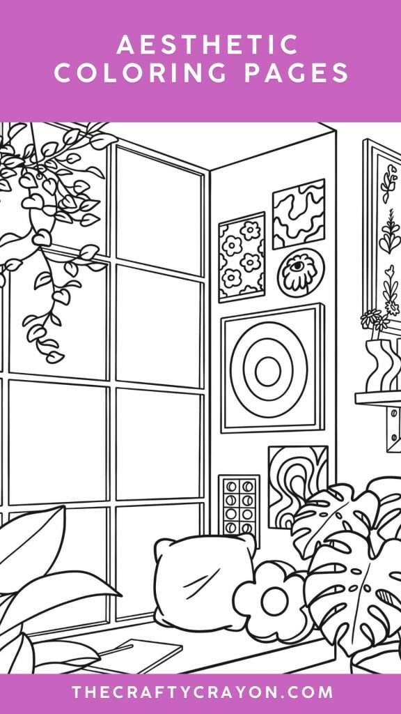 aesthetic coloring page