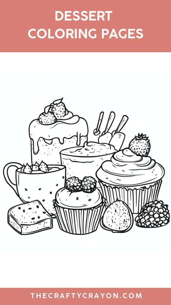 dessert coloring sheets dessert coloring sheets