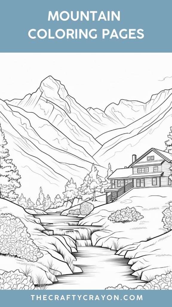 mountain coloring sheet mountain coloring sheet