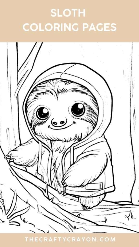 sloth coloring sheet sloth coloring sheet