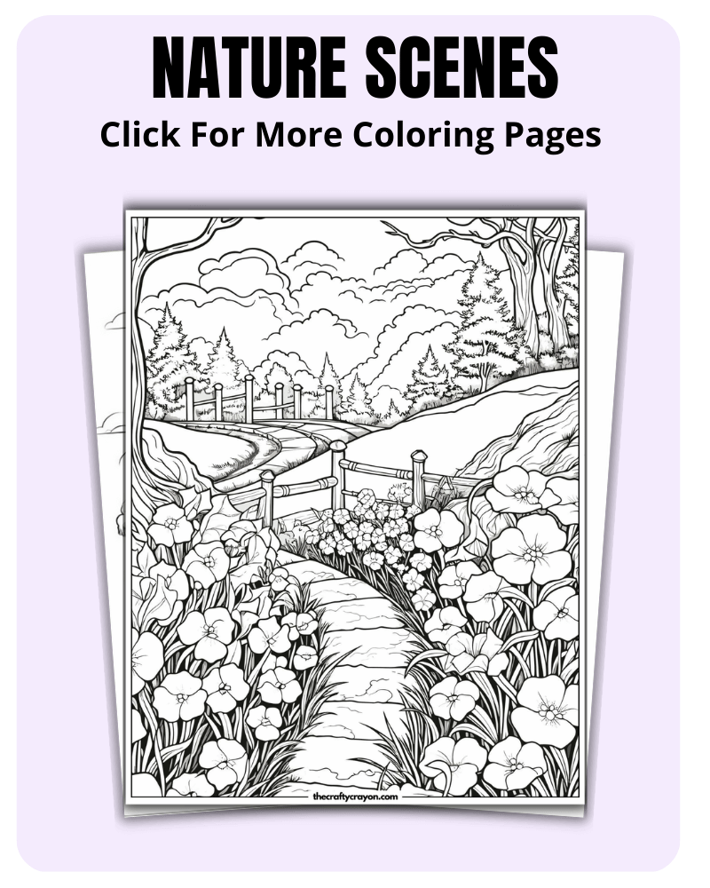 Beautiful Nature Coloring Pages For Nature
