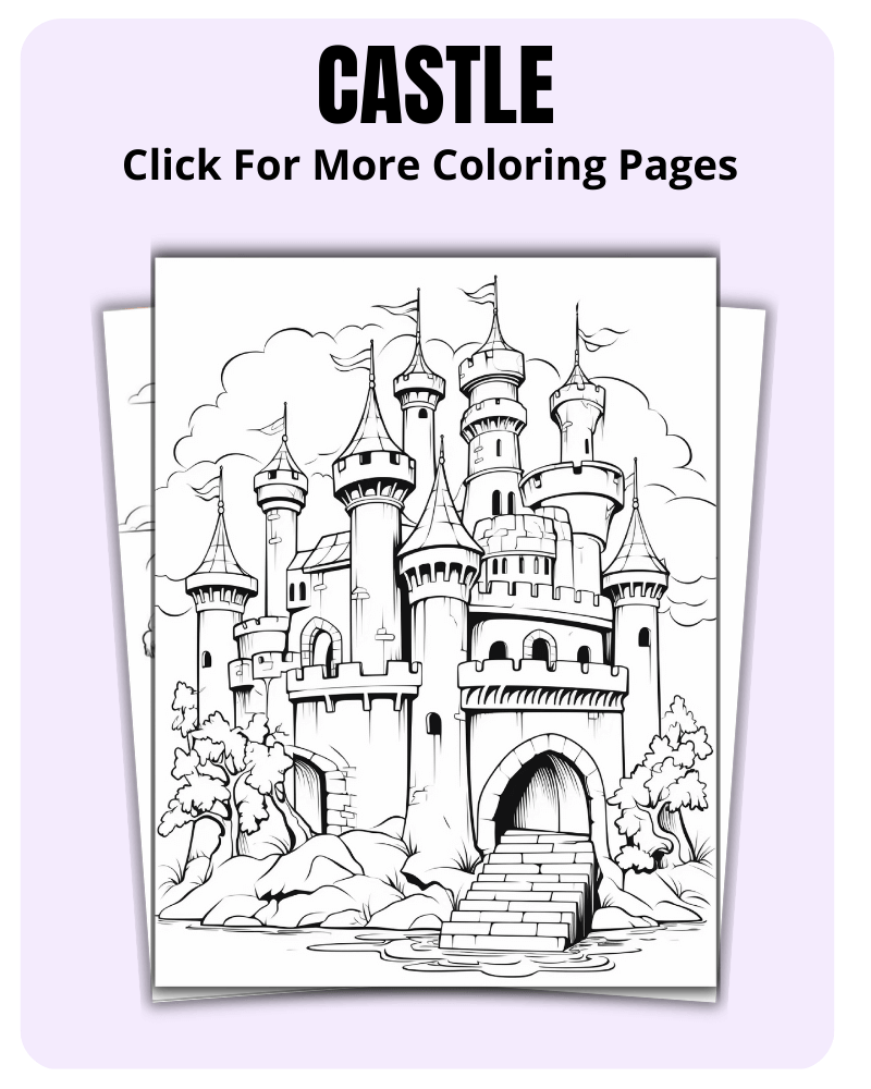 Castle Coloring Pages For Fantasy