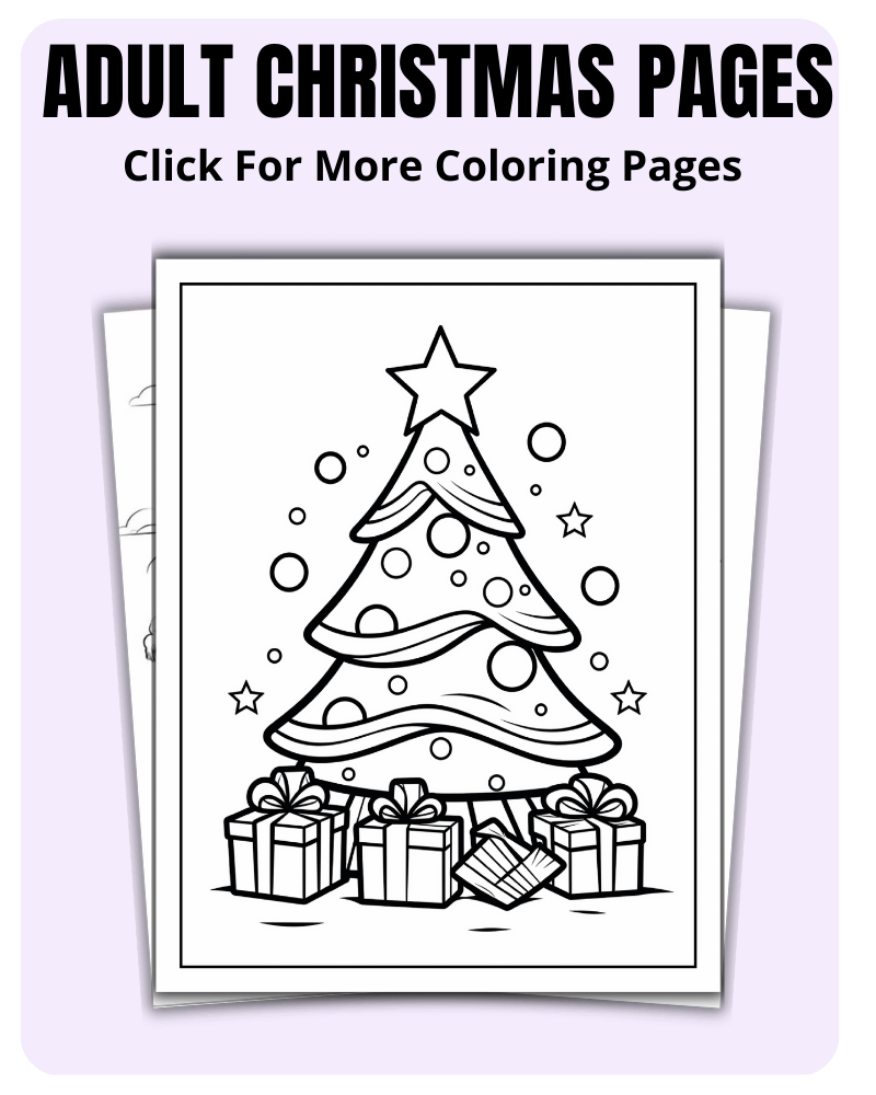 Christmas Adult Coloring Pages For Holidays