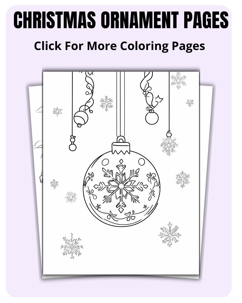 Christmas Ornament Coloring Pages For Holidays