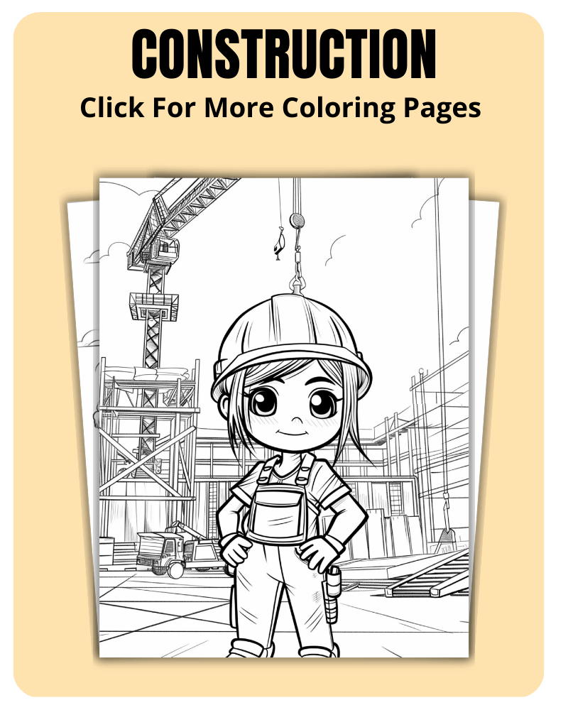 Construction Coloring Pages For People