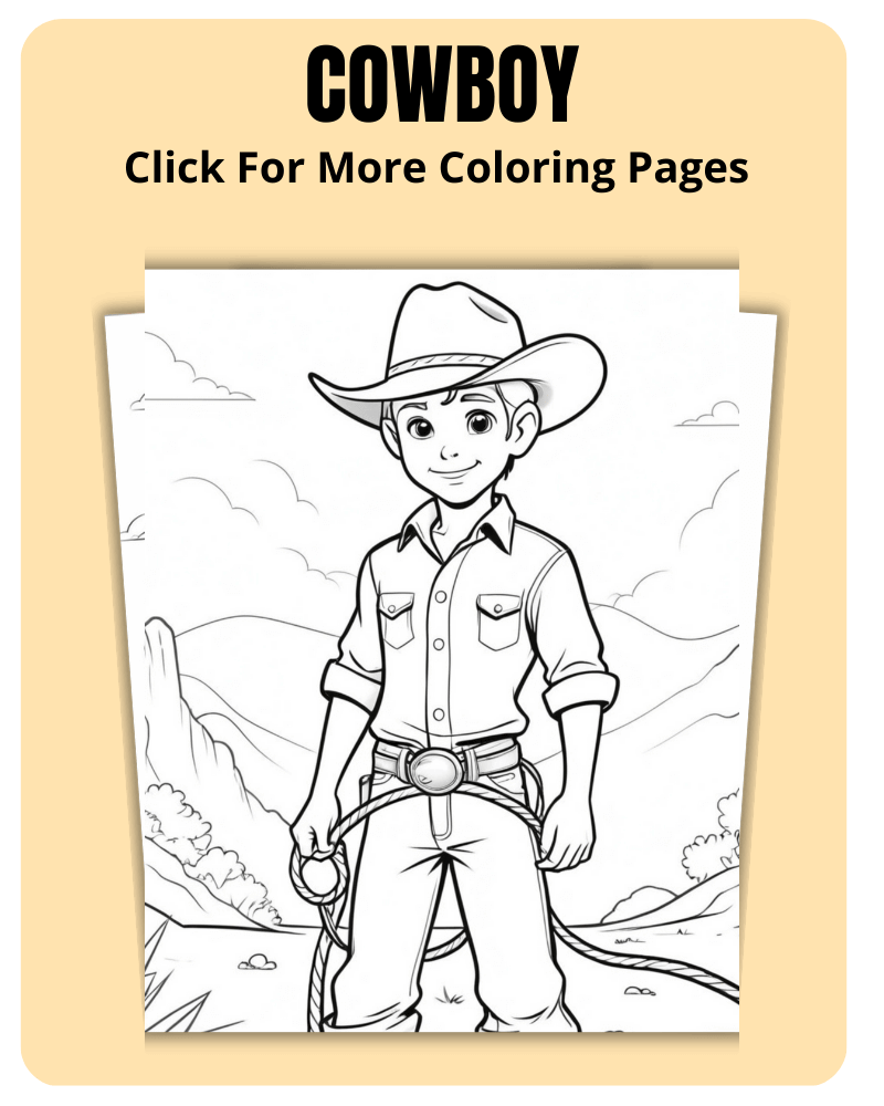 Cowboy Coloring Pages For People