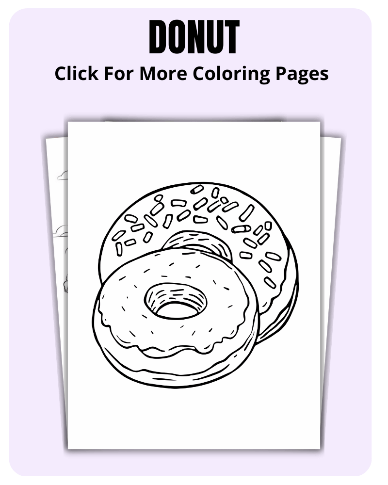Donut Coloring Pages For Food