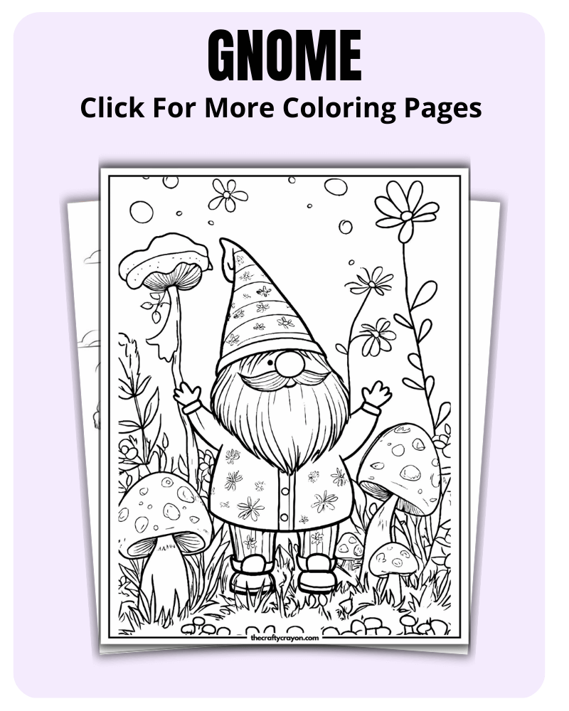 Gnome Coloring Pages For Fantasy