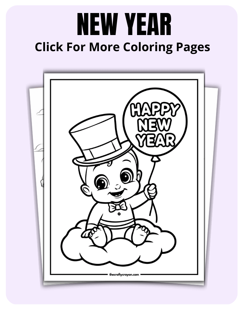 New Years Coloring Pages For Holidays