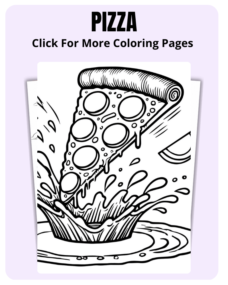 Pizza Coloring Pages For Food