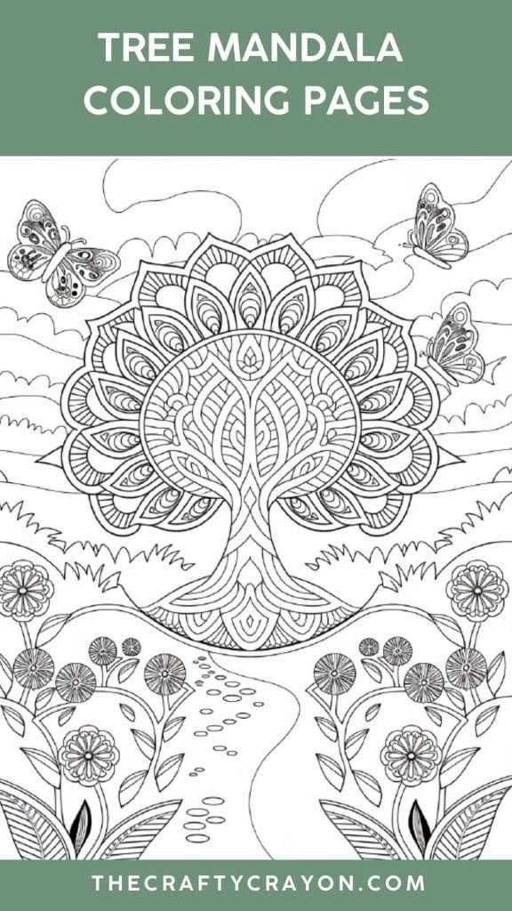 Tree Mandala Coloring Pages Tree Mandala Coloring Pages