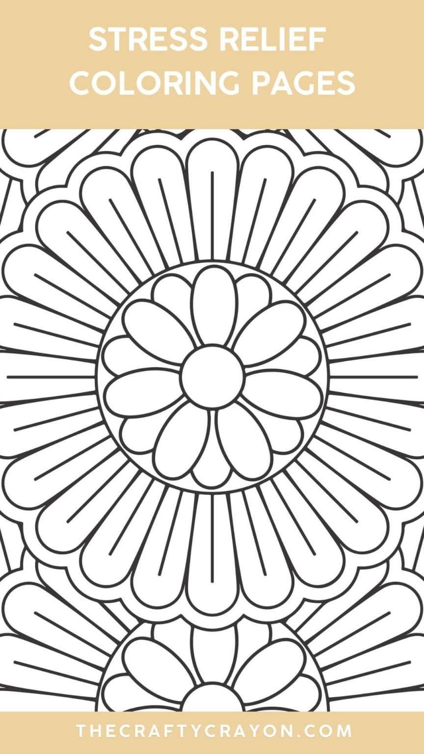 Stress Relief Coloring Pages for Adults (Free Printable PDFs)