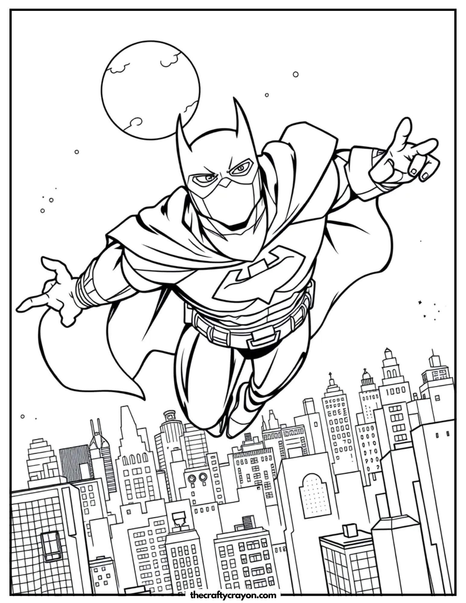 Free printable super hero coloring pages for boys – Spiderman, Batman, and more