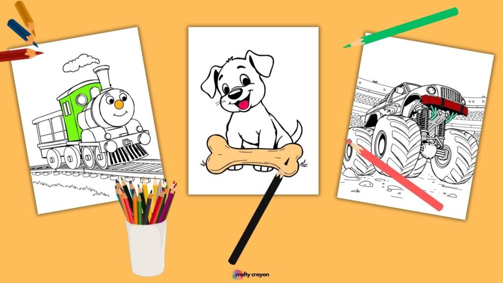 Free coloring pages for boys printable pack – superheroes, toddler designs, and more