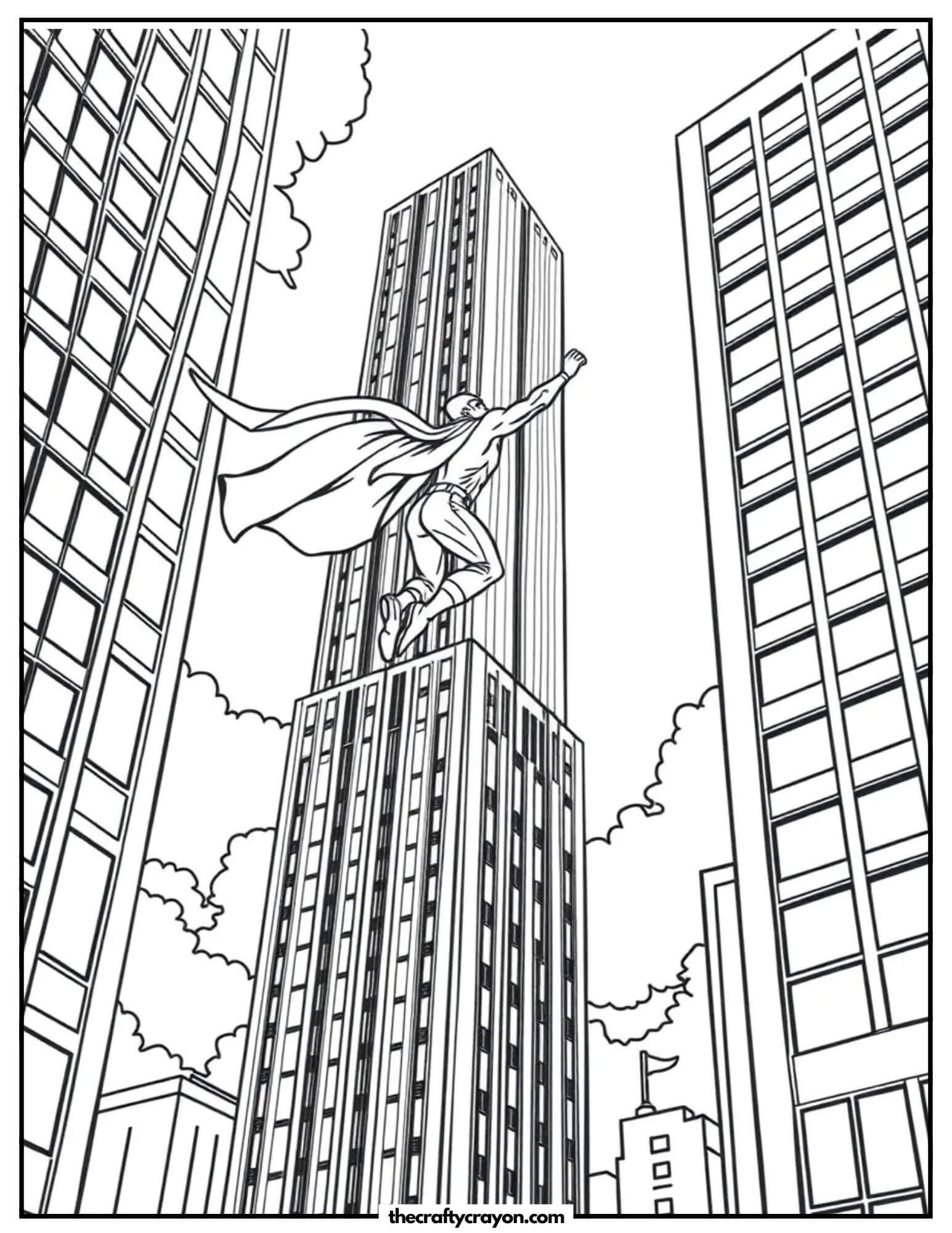 Free printable super hero coloring pages for boys – Spiderman, Batman, and more