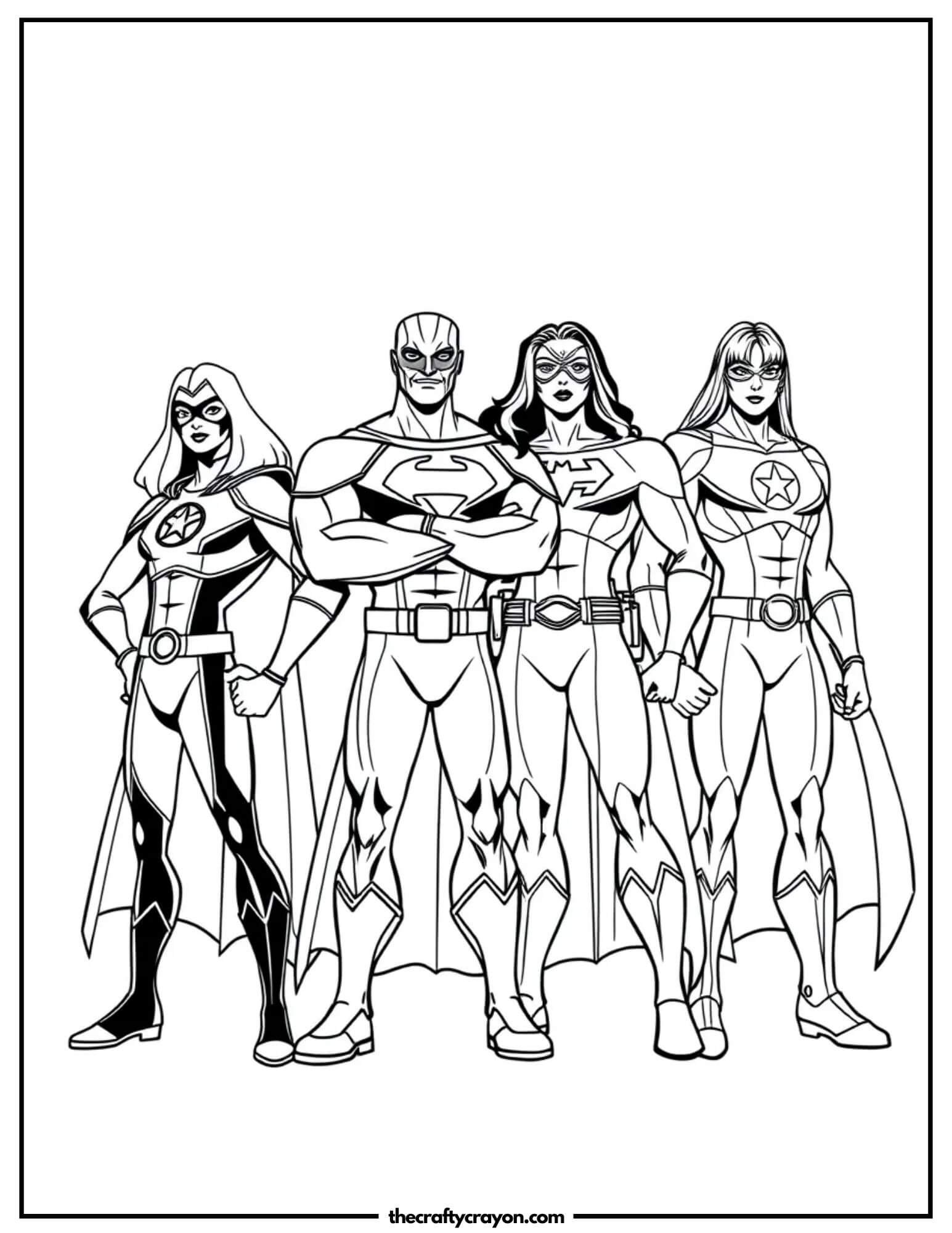 Free printable super hero coloring pages for boys – Spiderman, Batman, and more
