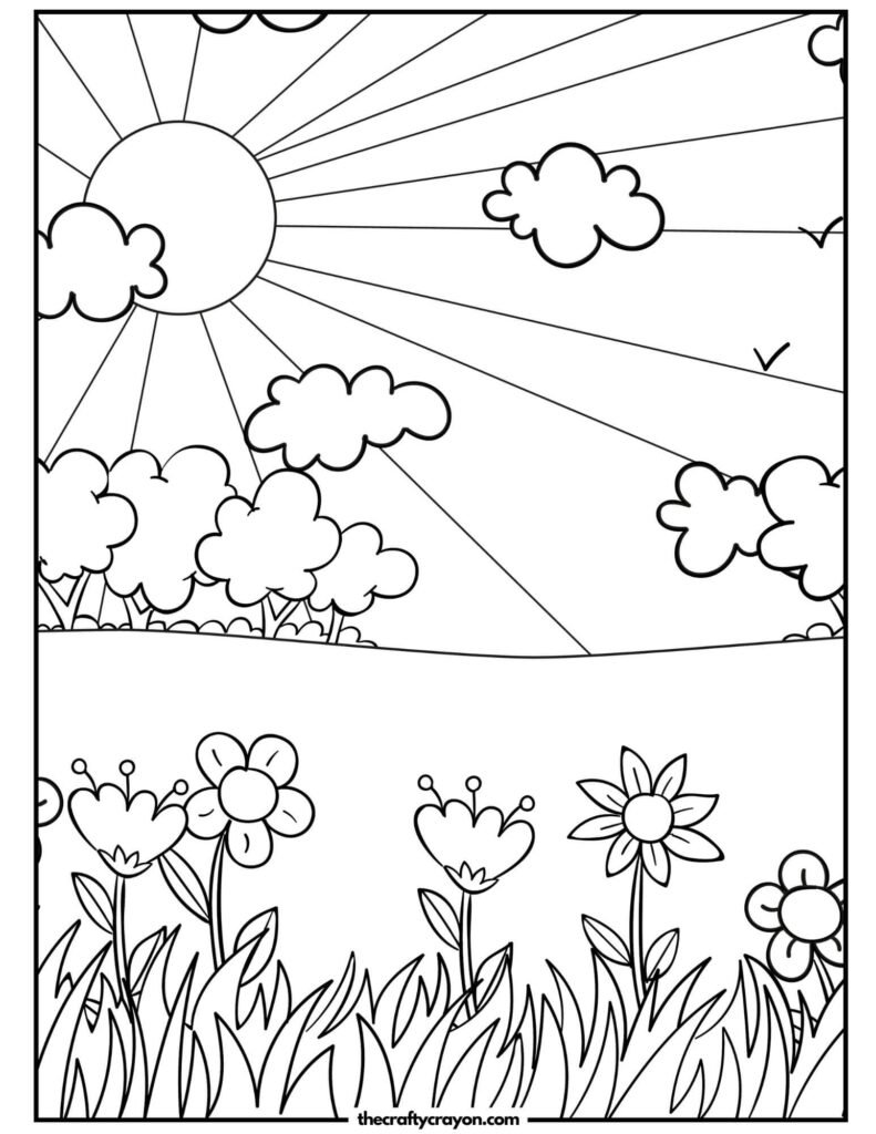 Spring Coloring Pages for Kids – 20 Free Printable PDFs